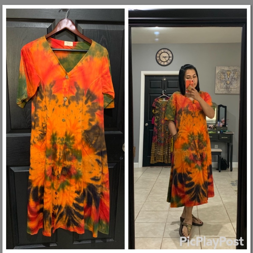 Tie dye 3/4 dresses 👗